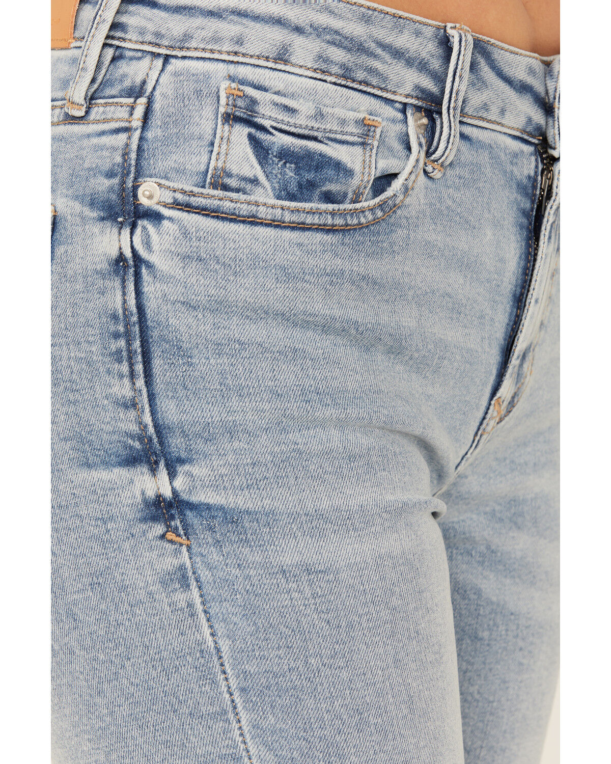 Dear John Women's Light Wash Rosa High Rise Flare Stretch Denim Jeans