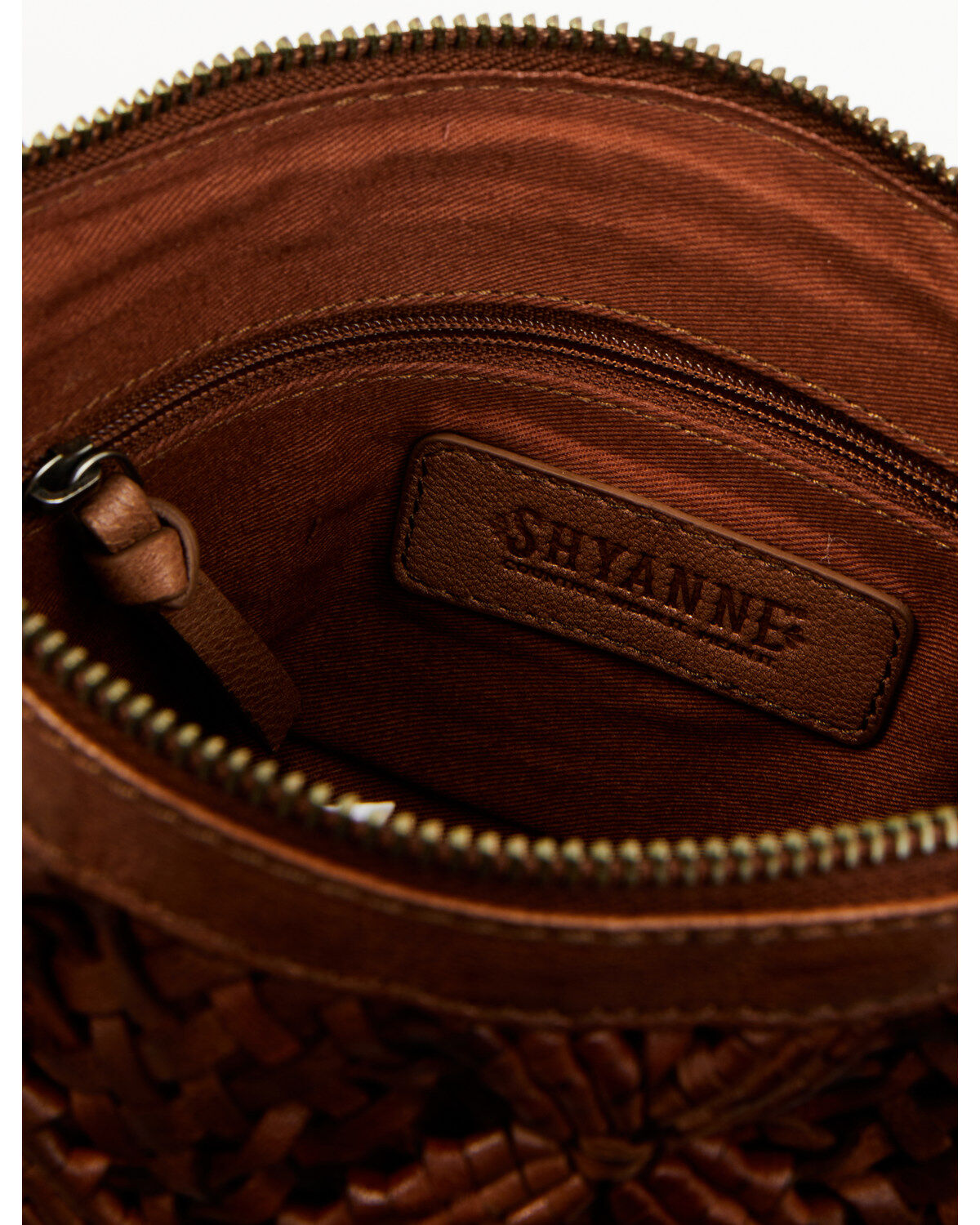 Shyanne Women's Western Heritage Woven Leather Fringe Crossbody Bag
