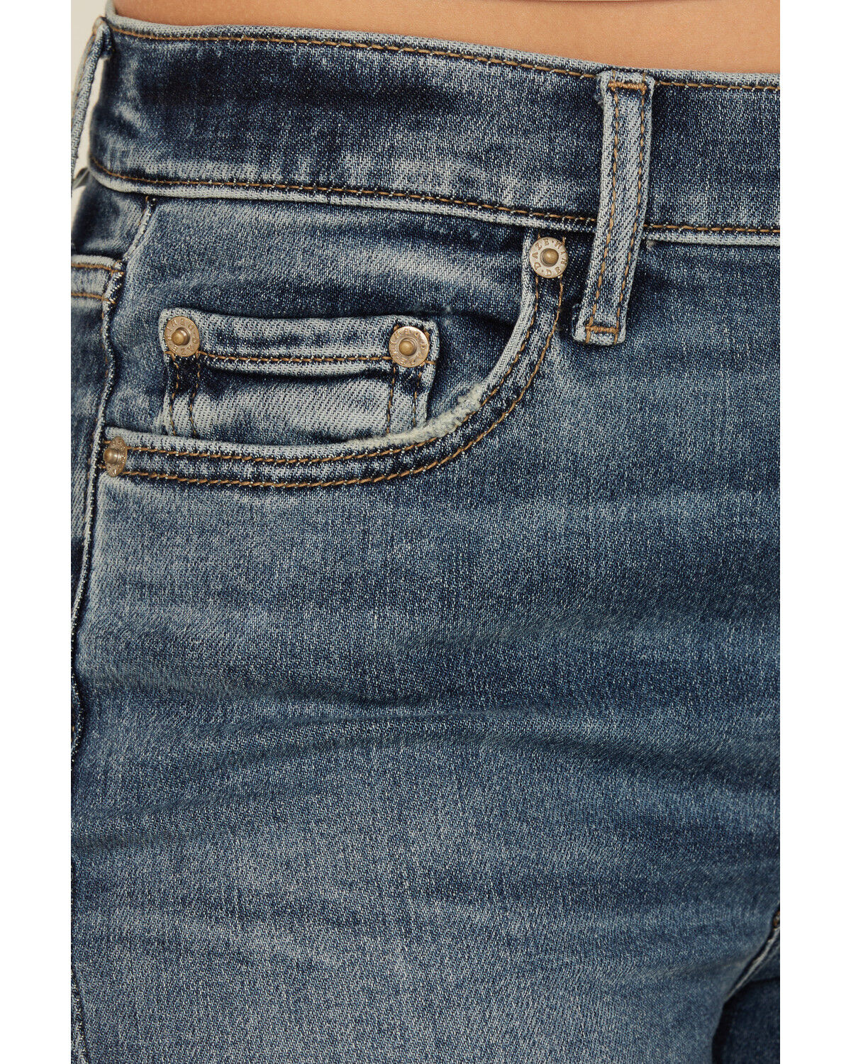 Daze Women's Perfection Dark Wash Mid Rise Stretch Denim Jeans