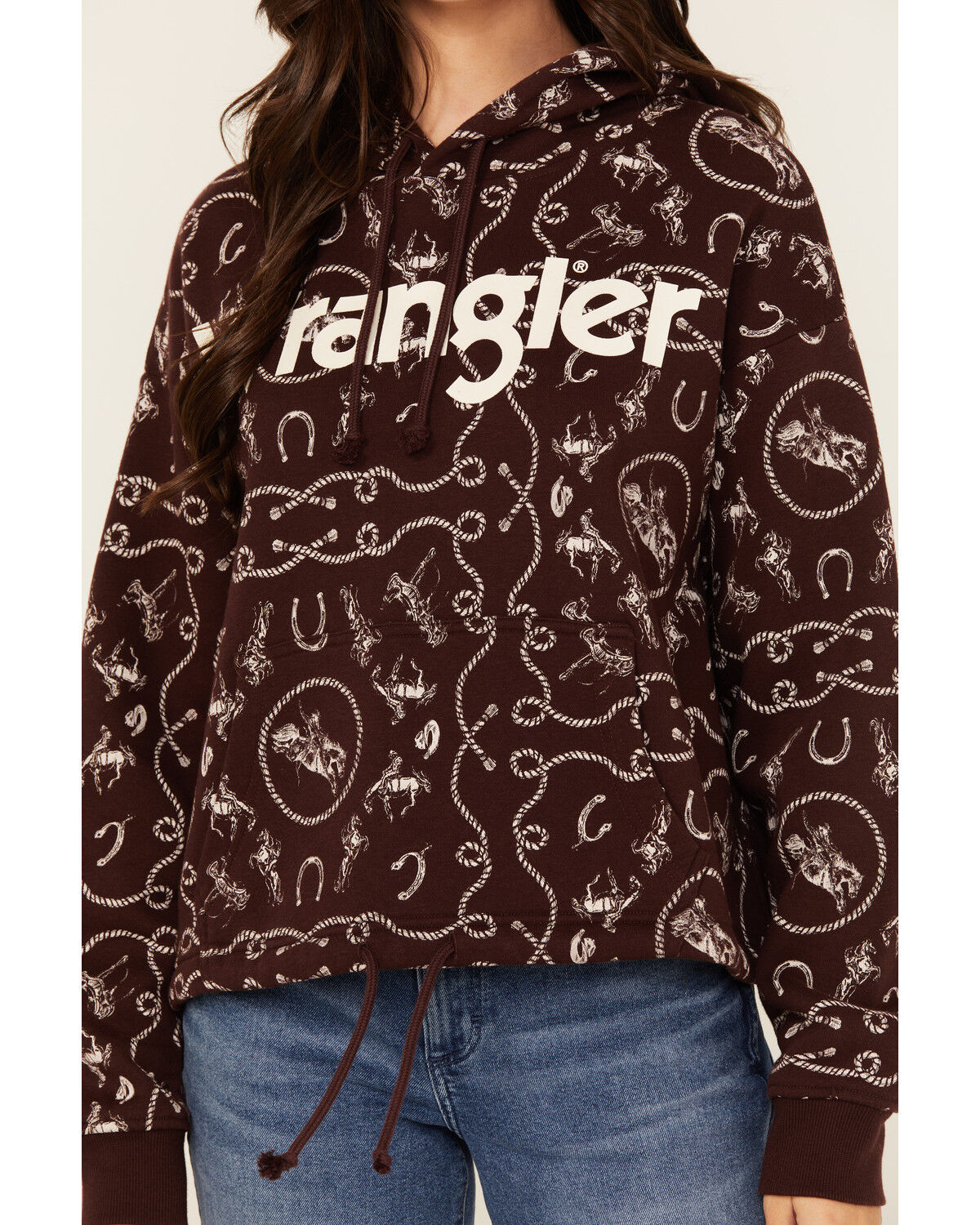 Wrangler Women's Rope Print Logo Hoodie