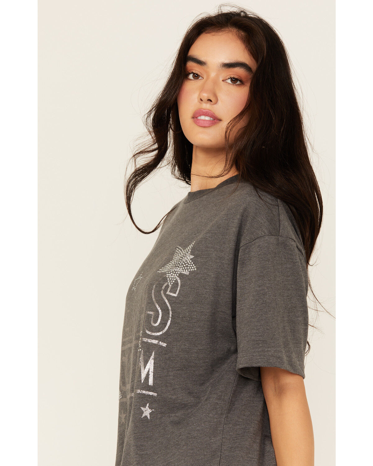 Youth in Revolt Women's Texas Hold Em Rhinestone Short Sleeve Graphic Tee