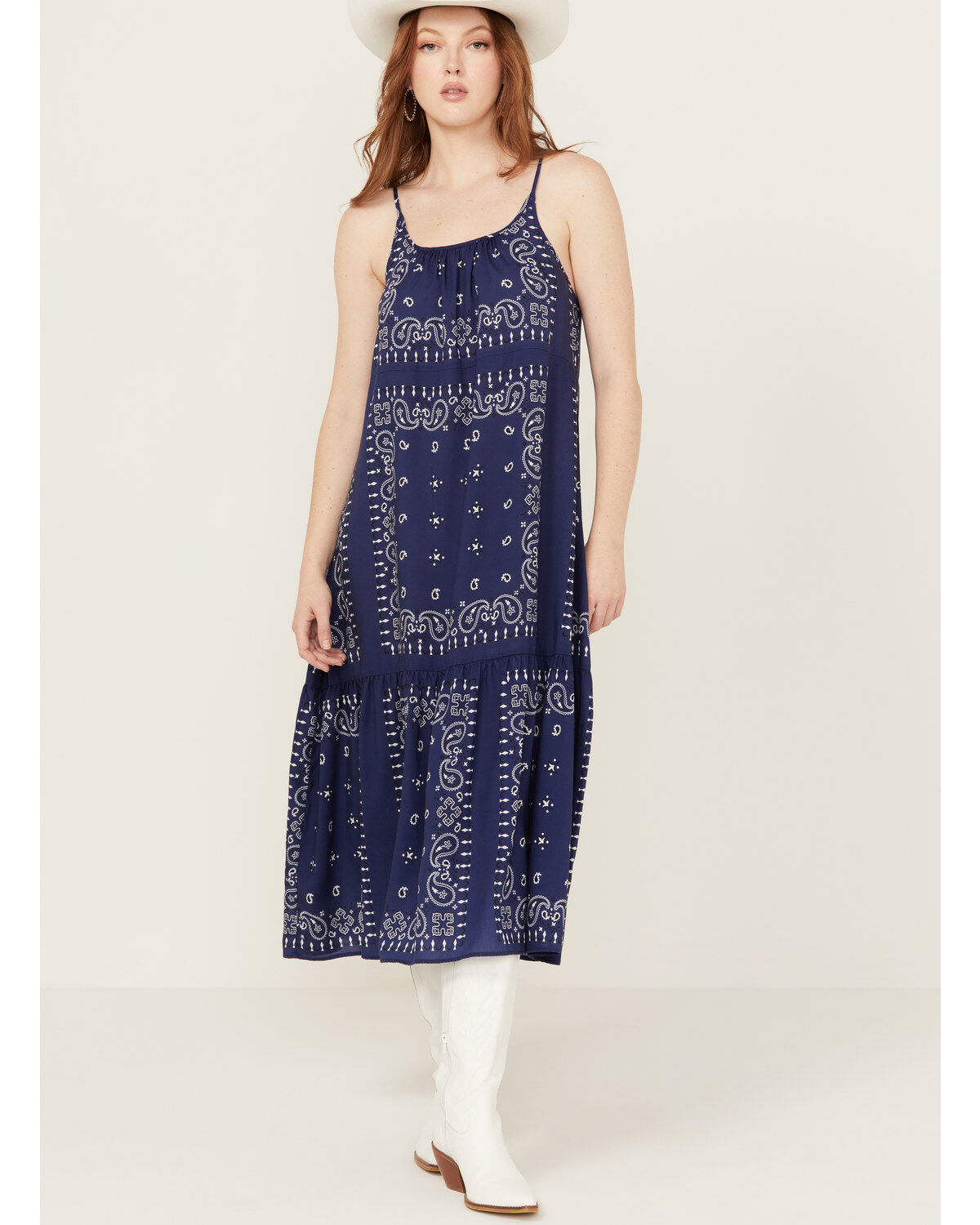 Beyond The Radar Women's Bandana Print Midi Dress