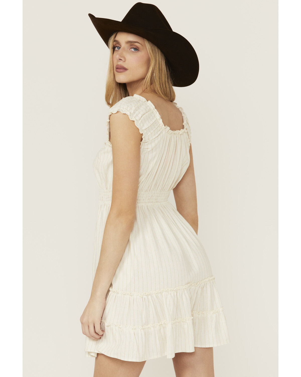 Wild Moss Women's Crochet Trim Mini Dress