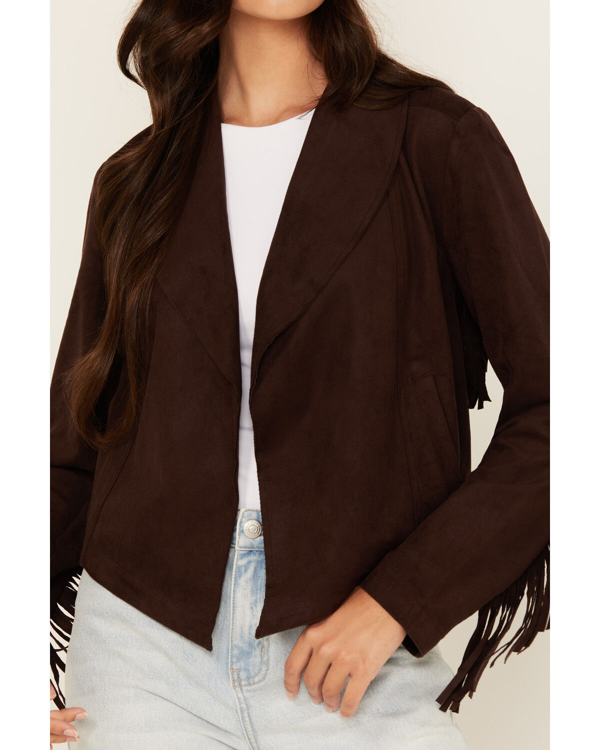 Shyanne Women's Faux Suede Fringe Jacket