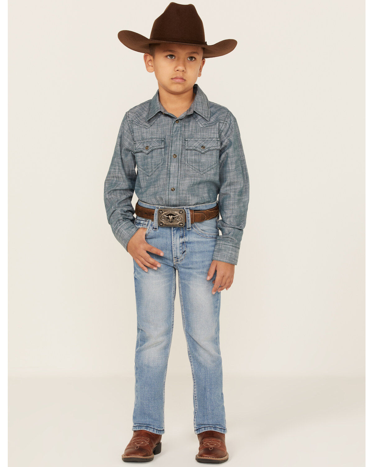 Cody James Little Boys' Flint Light Wash Stretch Slim Straight Jeans - Sizes 4-8