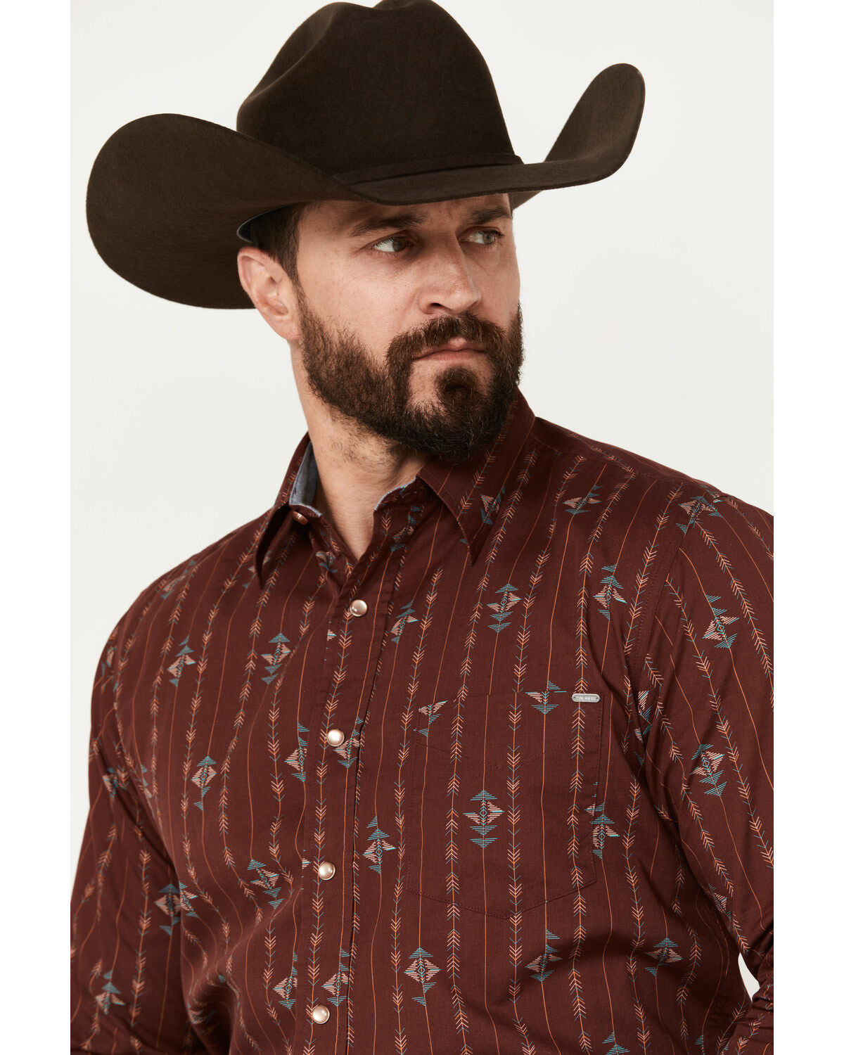 Tin Haul Men's Arrowhead Long Sleeve Western Snap Shirt