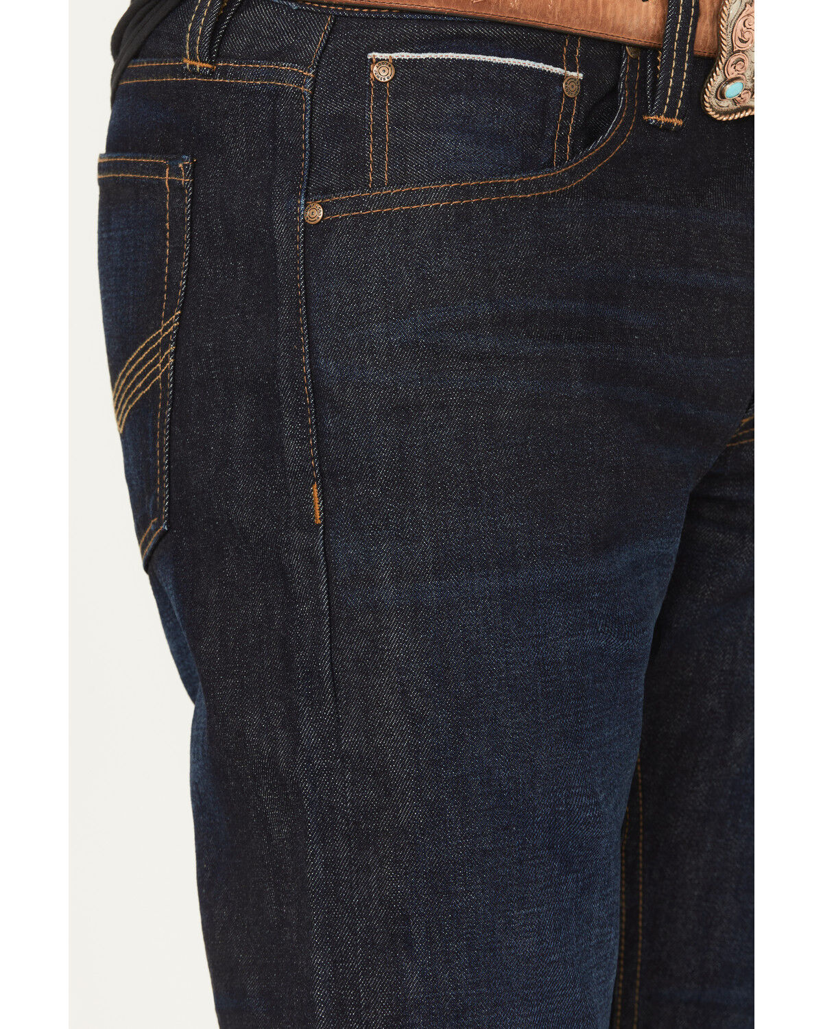 Cody James Men's Tucson Dark Wash Straight Selvedge Rigid Denim Jeans