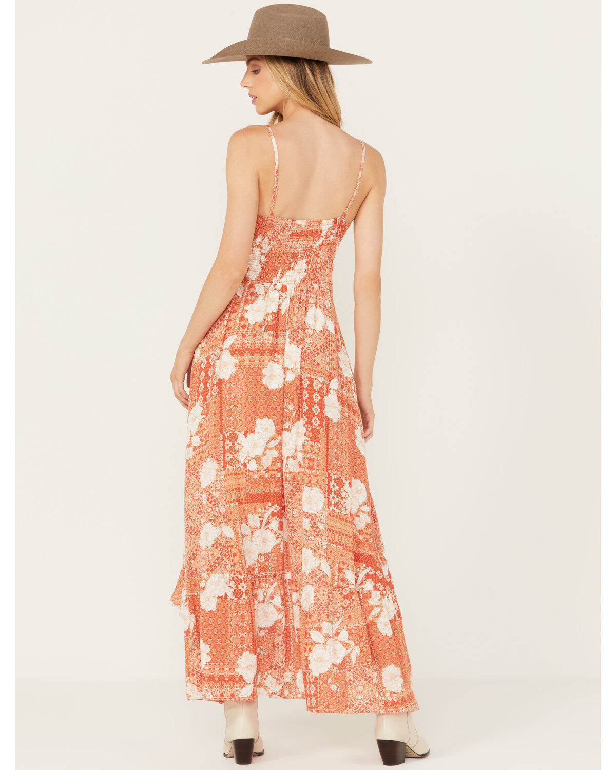 Wild Moss Women's Floral Patchwork Maxi Dress