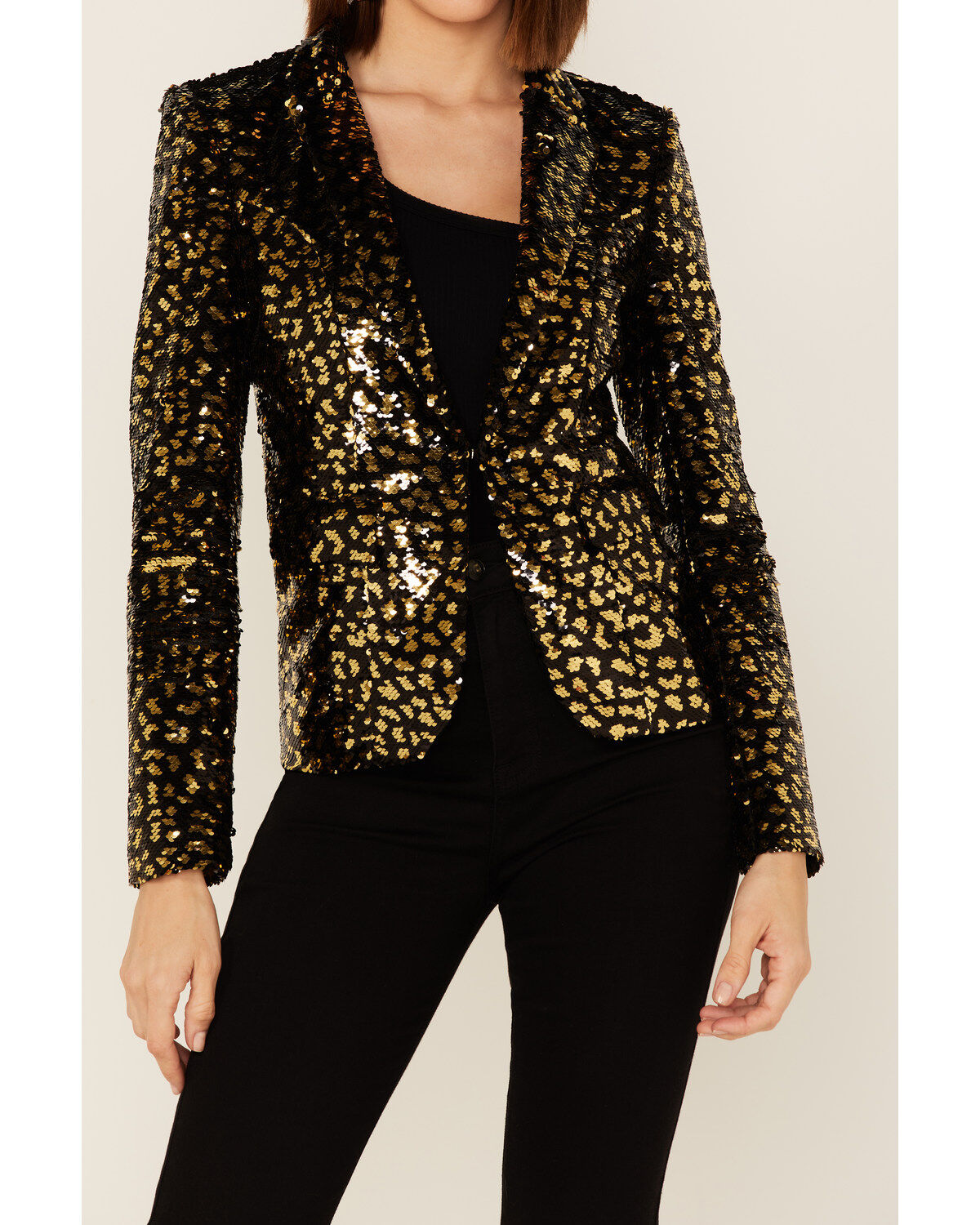 Any Old Iron Women's Sequin Scale Blazer Jacket