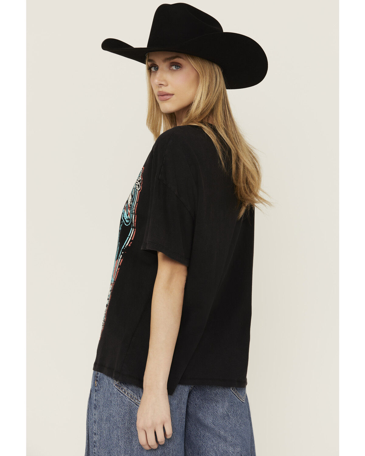 Rock & Roll Denim Women's Reckless and Wild Guitar Short Sleeve Graphic Tee