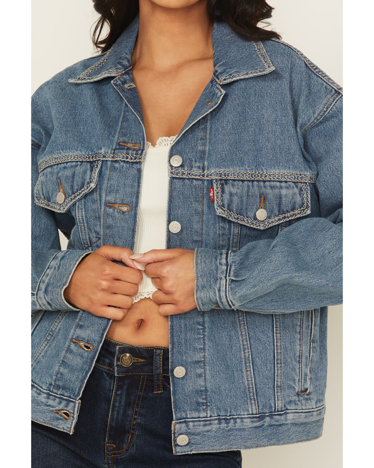 Levi's Women's Switch Stitch Medium Wash 90s Trucker Jacket