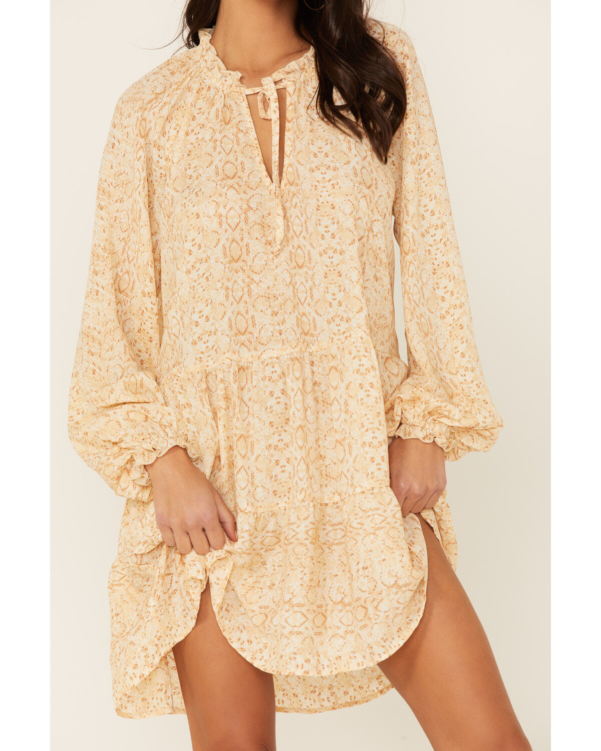 Show Me Your Mumu Multicolored Snake Print Birdie Mini Dress