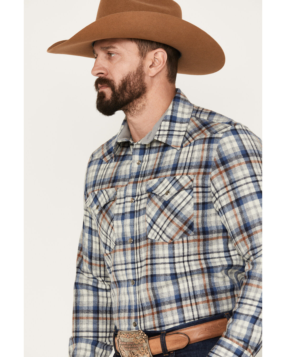 Pendleton Men's Canyon Plaid Print Long Sleeve Western Snap Shirt