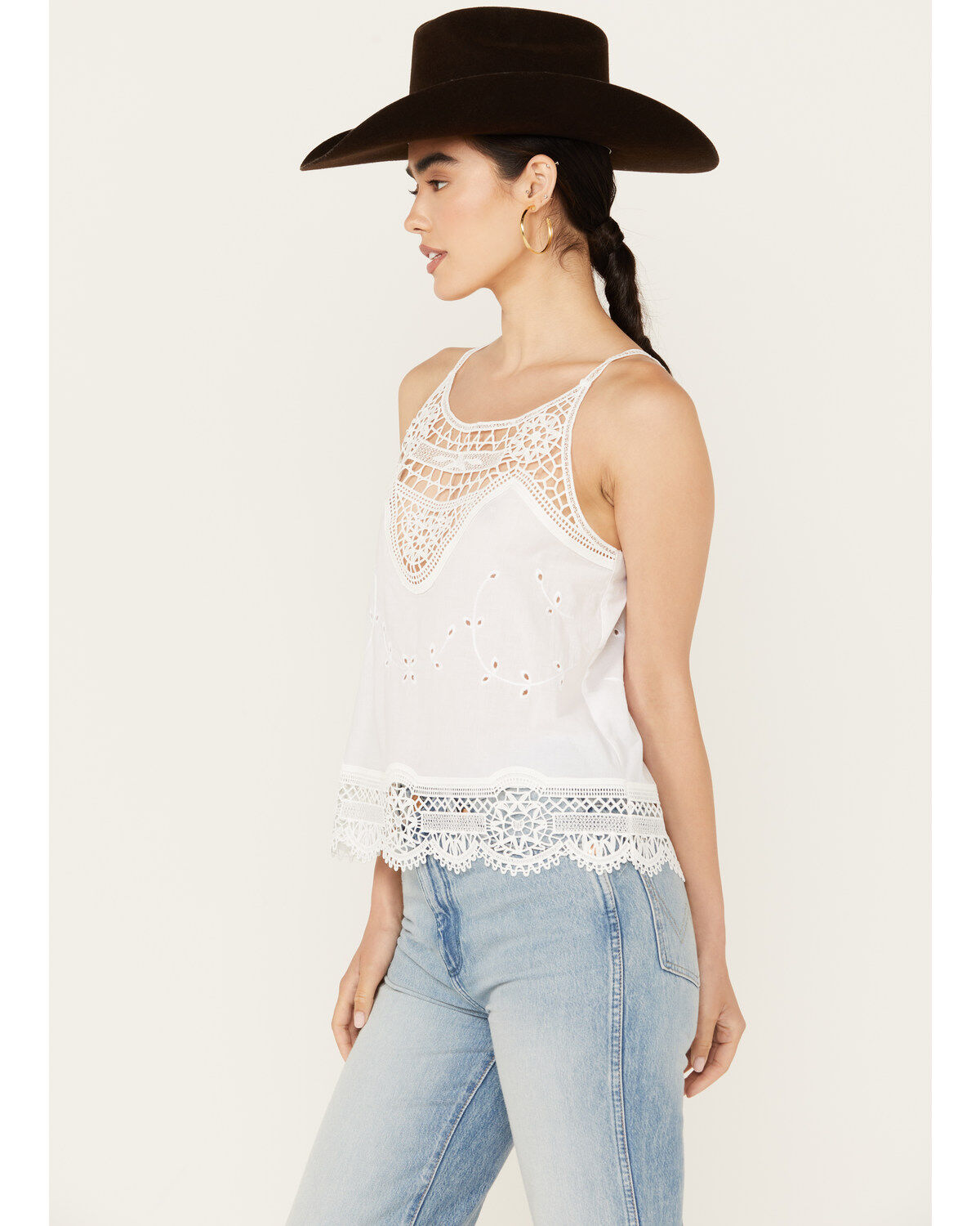 Beyond The Radar Women's Crochet Trim Tank