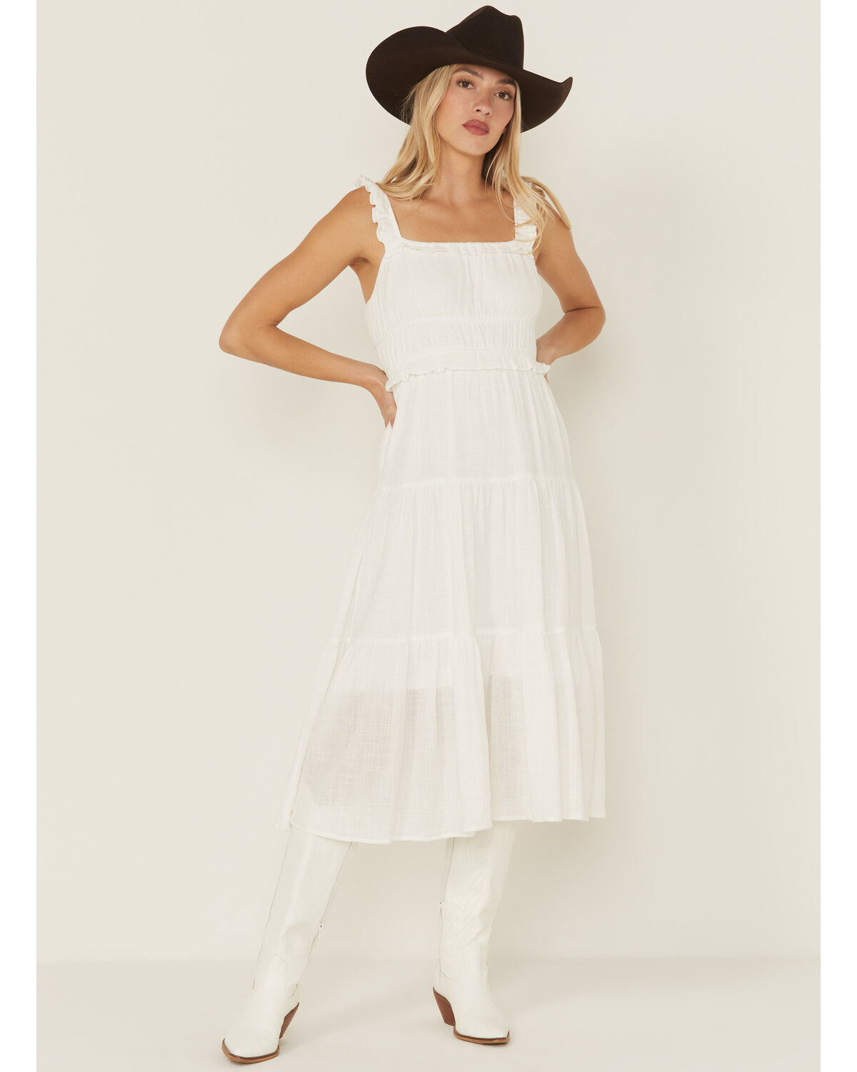 Yura Women's Solid Sleeveless Midi Dress