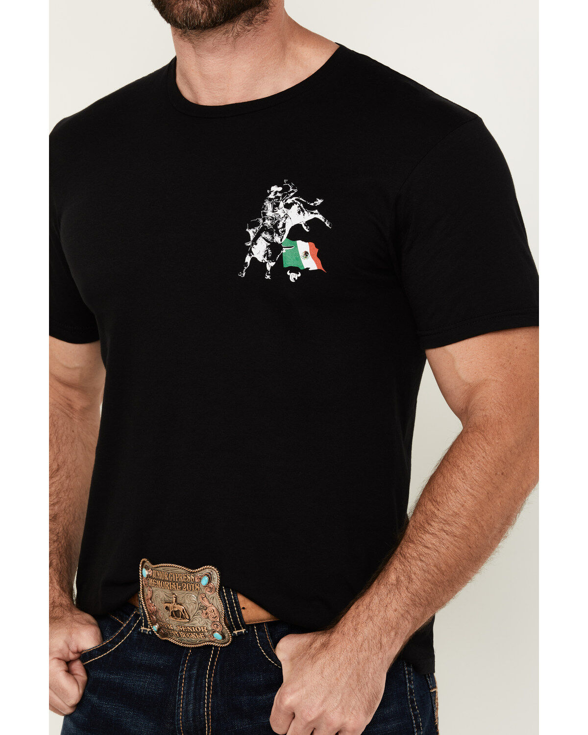 Cowboy Hardware Men's Mexico Flag Short Sleeve Graphic T-Shirt