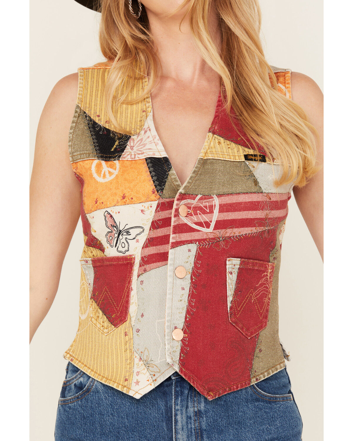 Wrangler X Lainey Wilson Women's Mixed Patchwork Vest