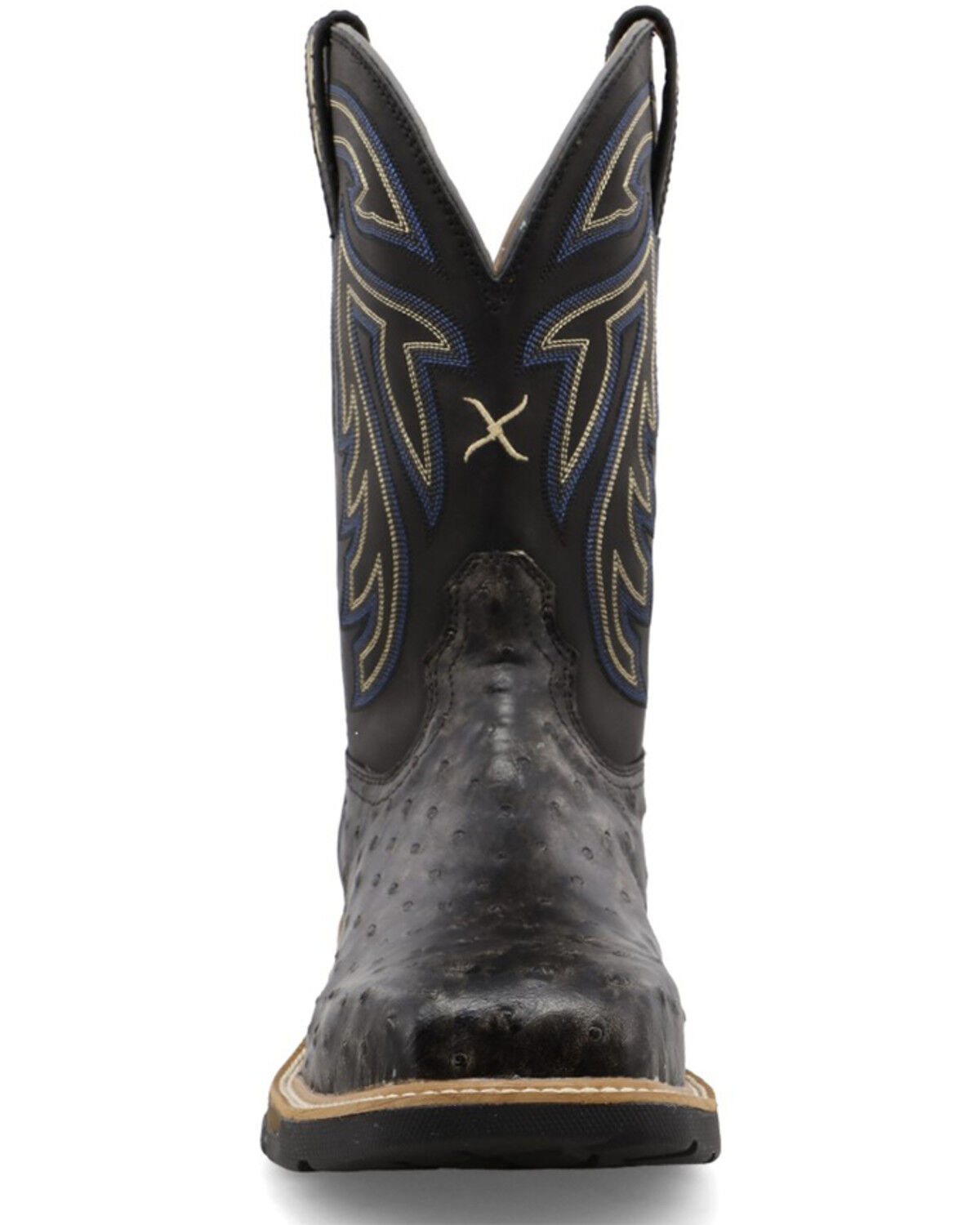 Twisted X Men's 11" Exotic Ostrich Western Work Boots - Nano Composite Toe
