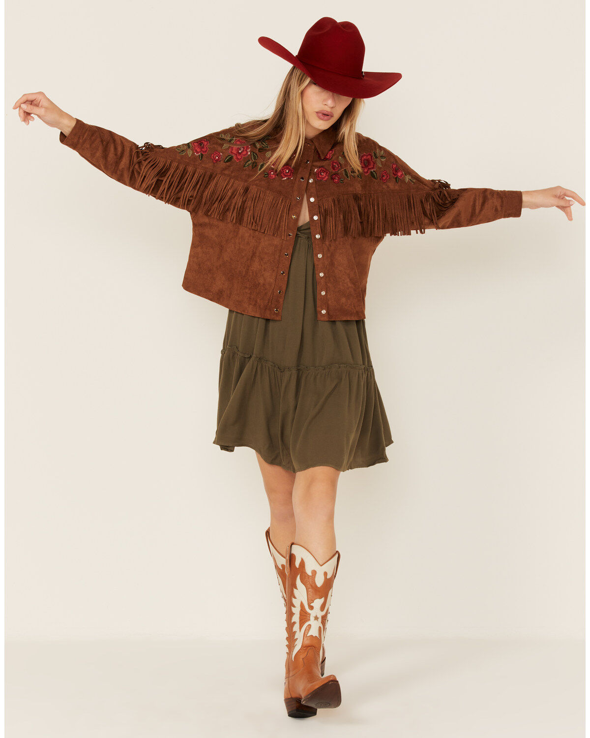 Maggie Sweet Women's Tango Floral Fringe Jacket