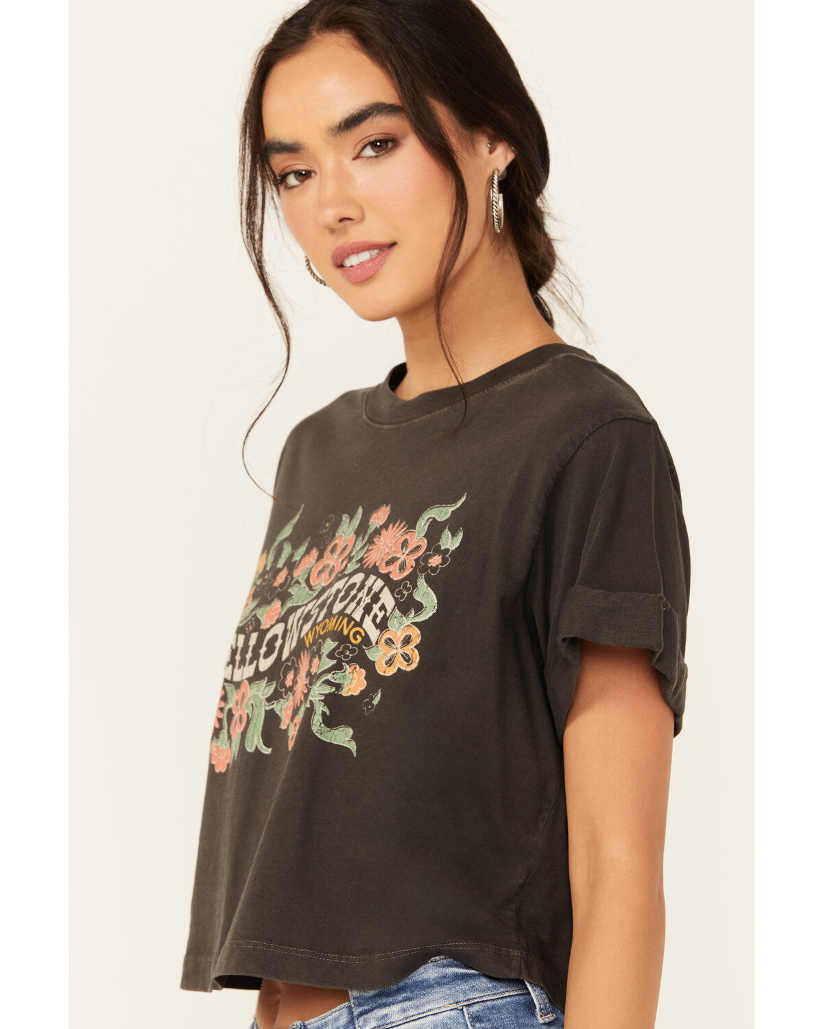 Girl Dangerous Women's Yellowstone Short Sleeve Cropped Graphic Tee