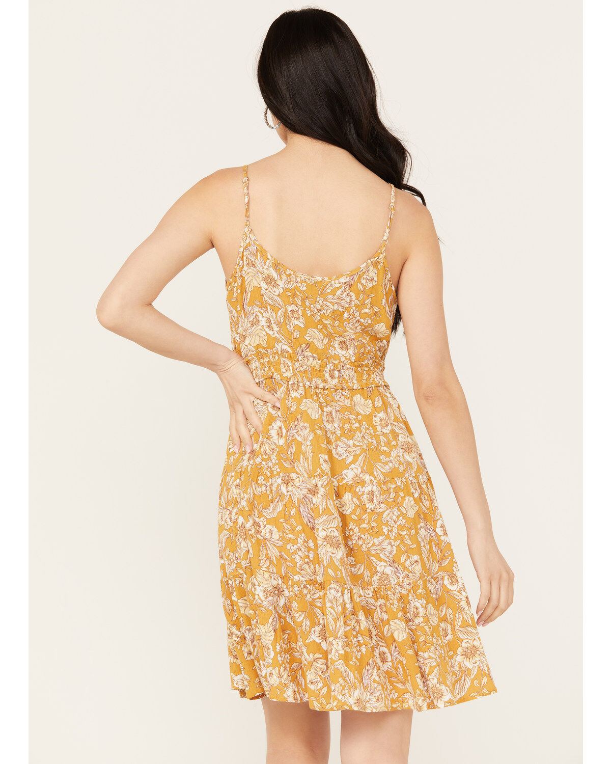 Wild Moss Women's Smocked Waist Cami Mini Dress