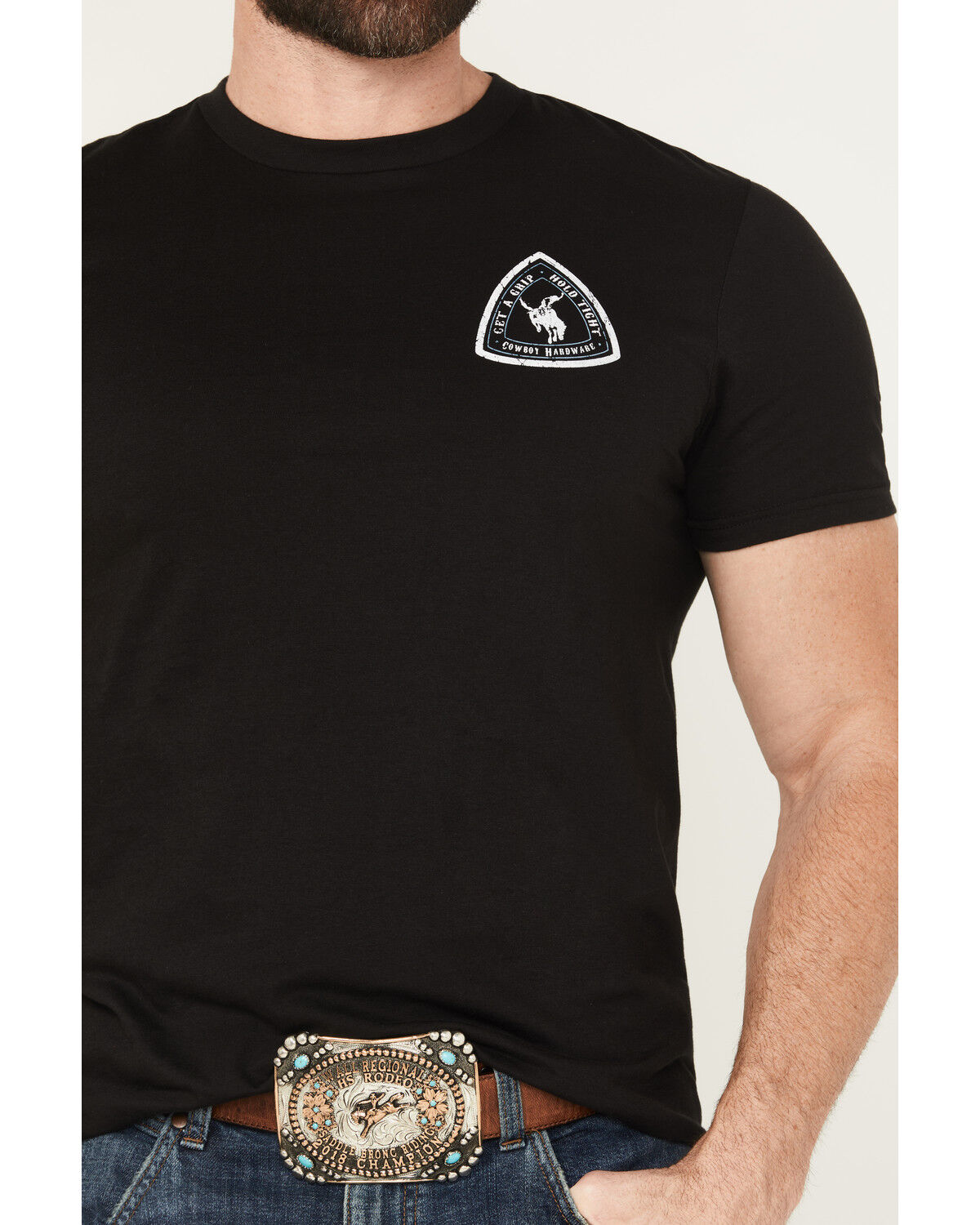 Cowboy Hardware Men's Get A Grip Short Sleeve Graphic T-Shirt