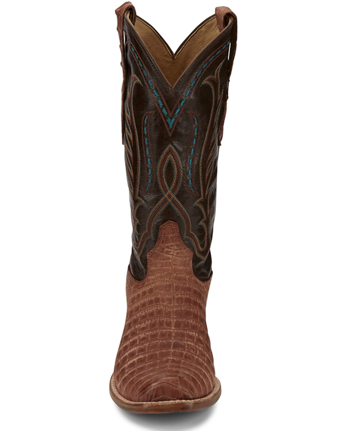 Tony Lama Men's Buffed Exotic Caiman Western Boots - Broad Square Toe