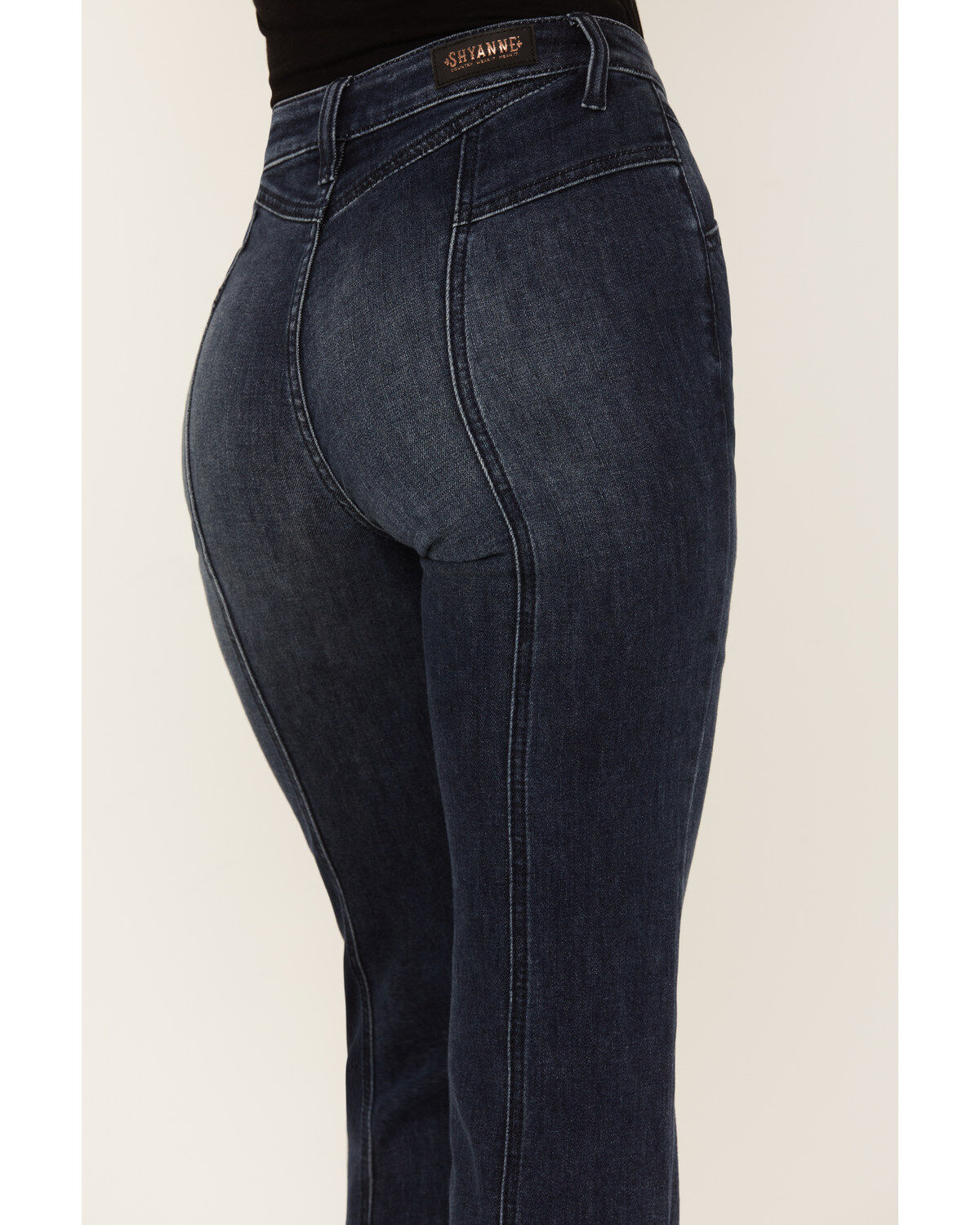 Shyanne Women's Dark Wash High Rise Eden Stretch Flare Jeans