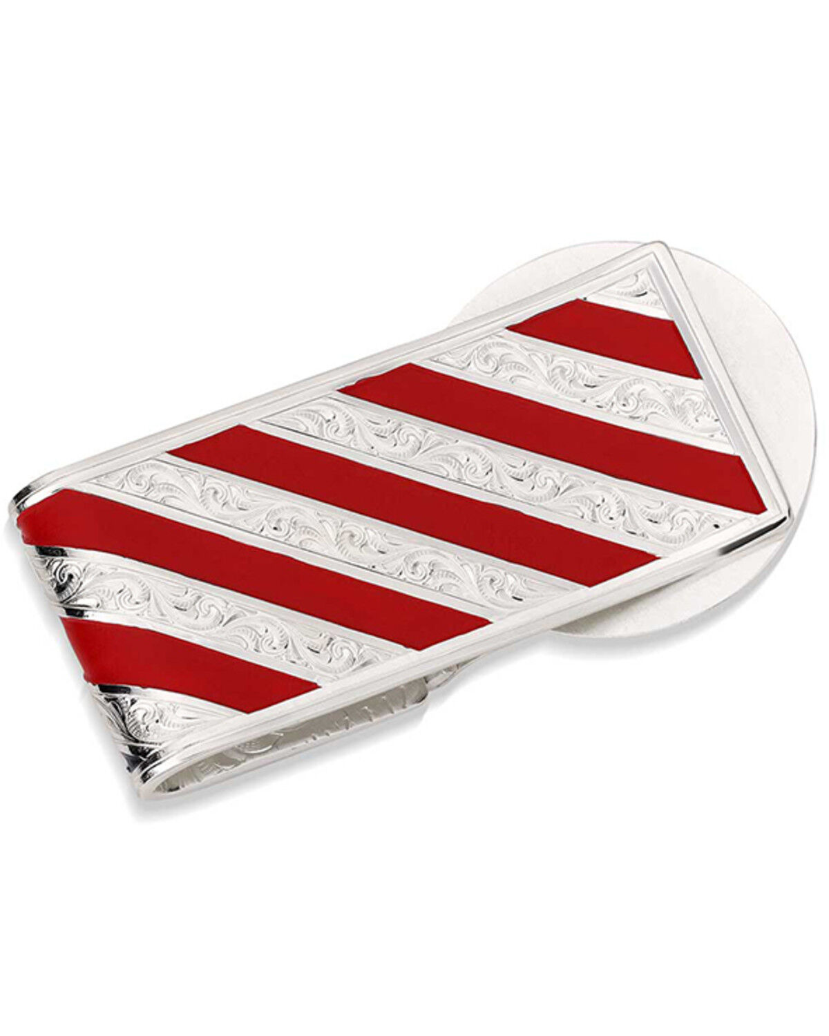 Montana Silversmiths Men's American Made Liberty Hinged Money Clip with Bull Rider