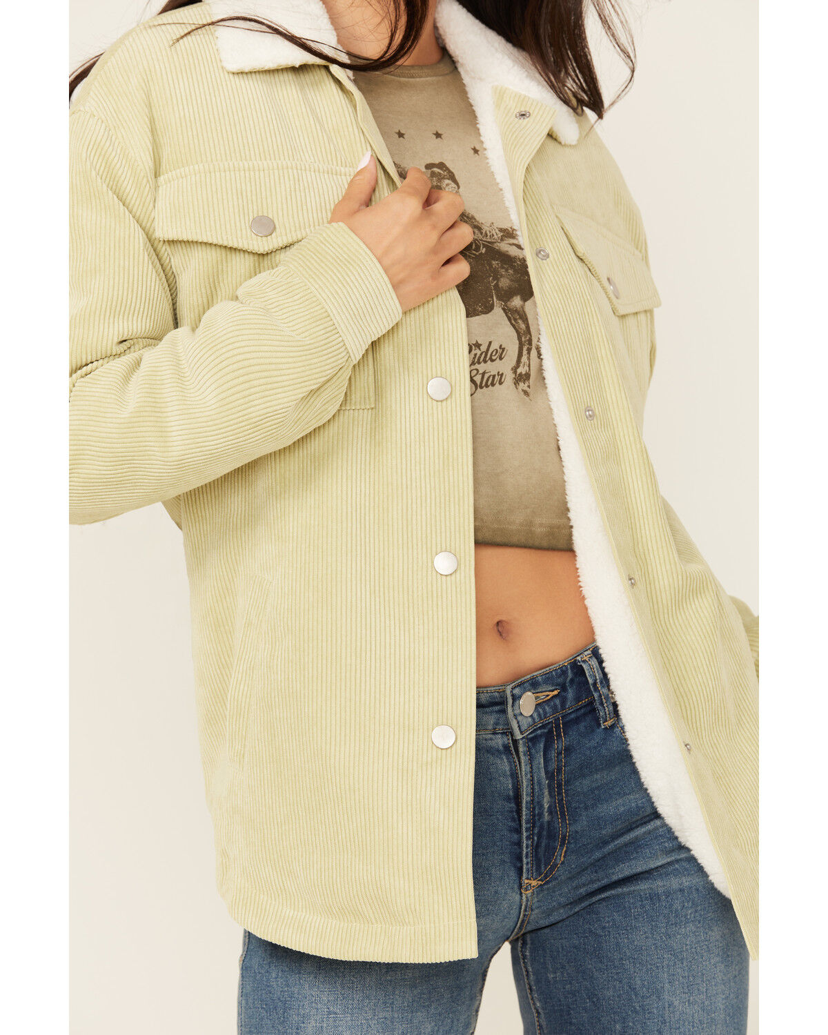 Ashley Women's Corduroy Sherpa Jacket