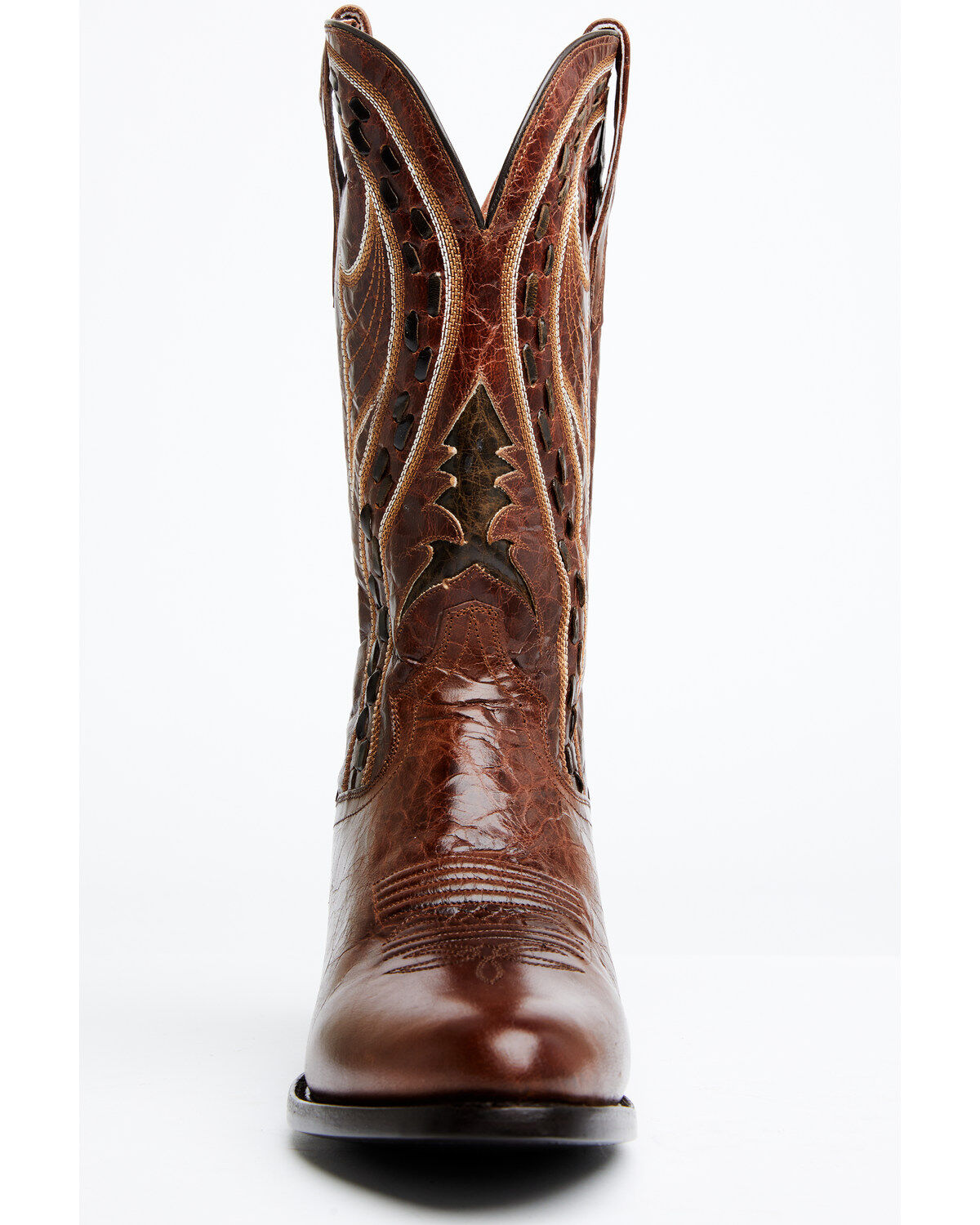 Dan Post Men's Swirled Embroidery Western Boots - Round Toe