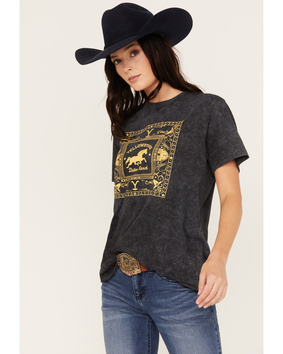 Paramount Network's Yellowstone Women's Bandana Short Sleeve Graphic Tee