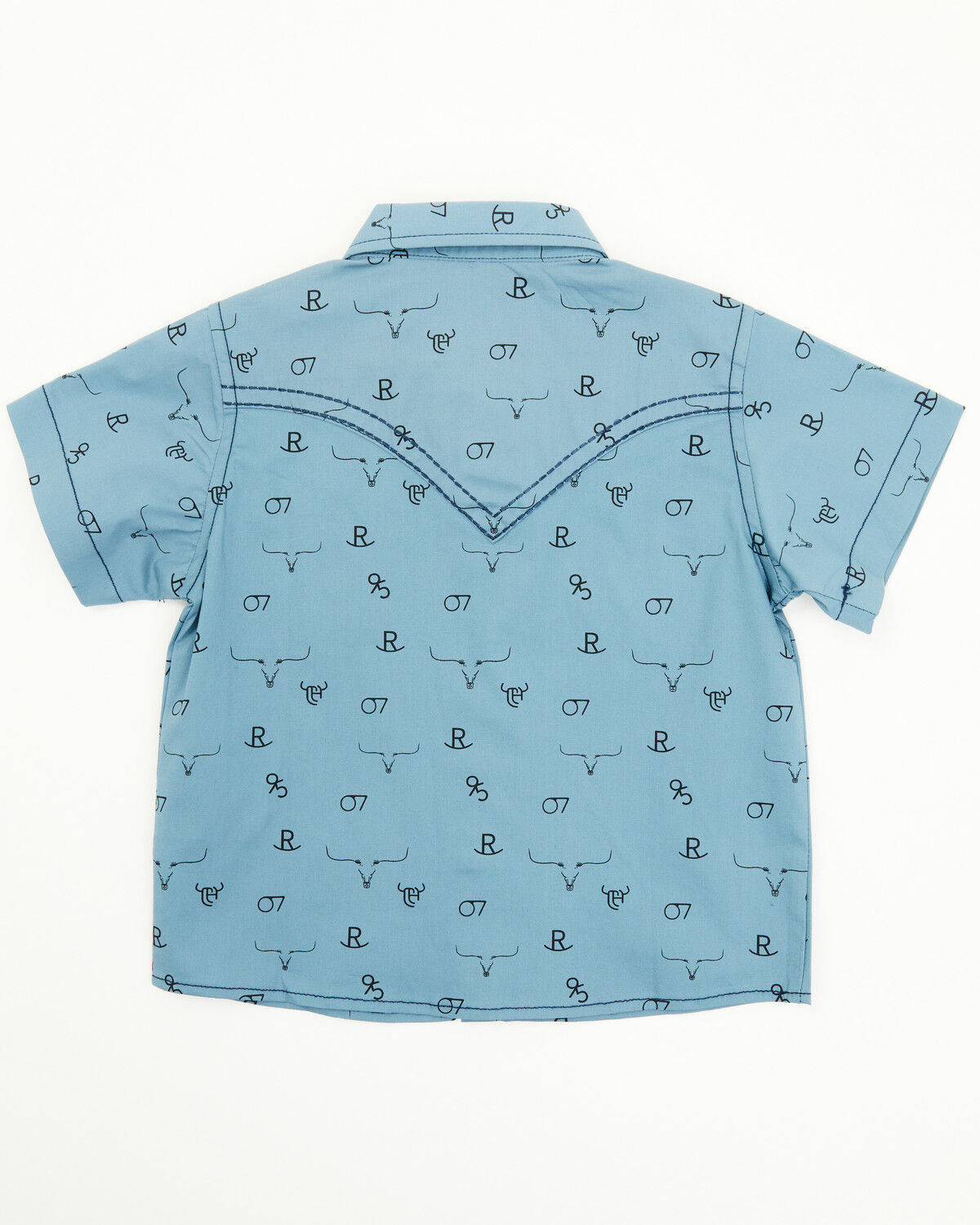 Cowboy Hardware Toddler Boys' Branding Iron Short Sleeve Snap Western Shirt