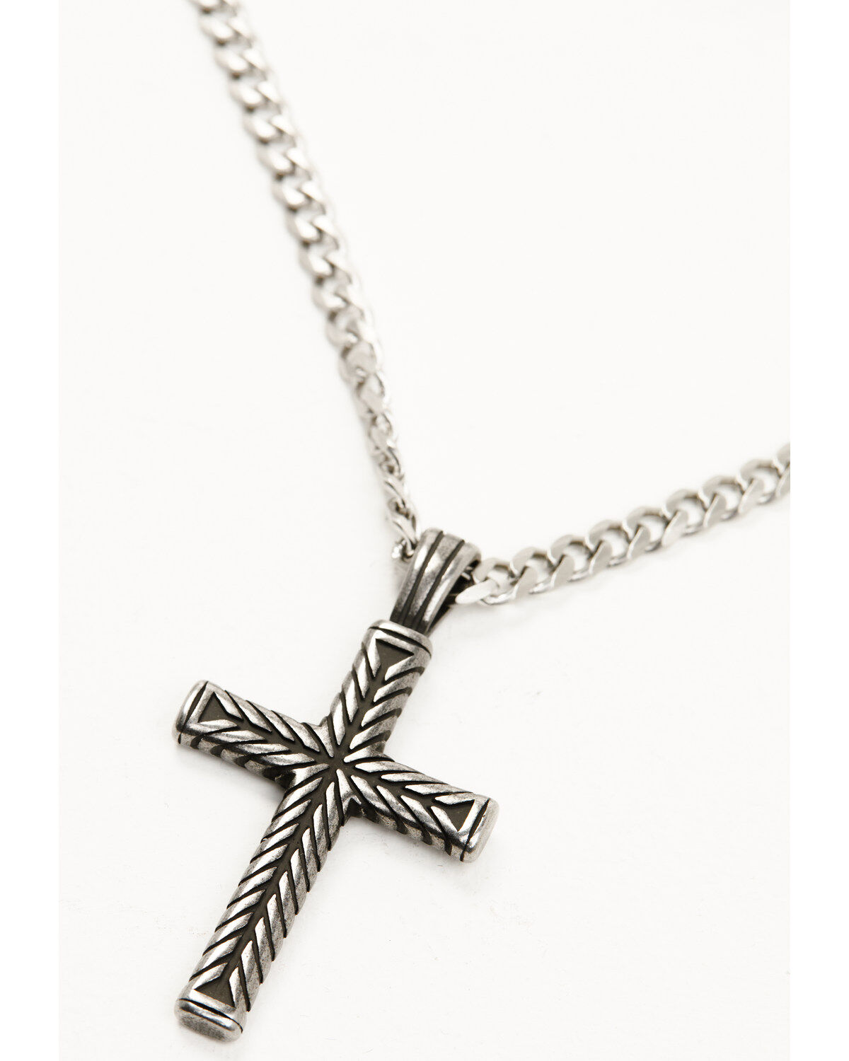Cody James Men's Textured Chevron Cross Necklace