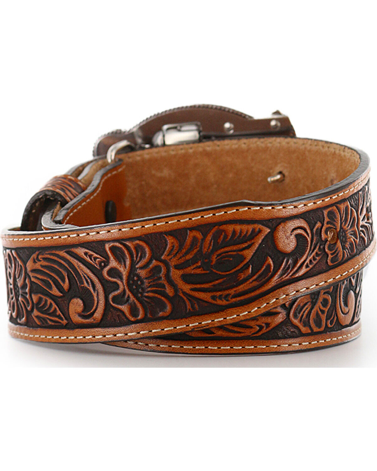 Justin Kid's Tooled Leather Belt