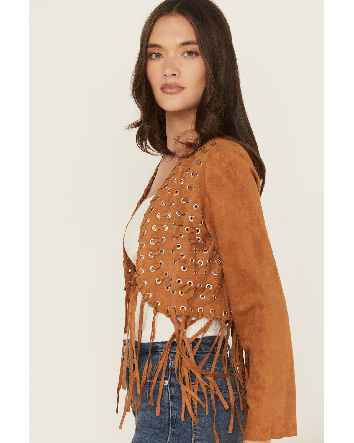 Vocal Women's Fringe Cropped Jacket