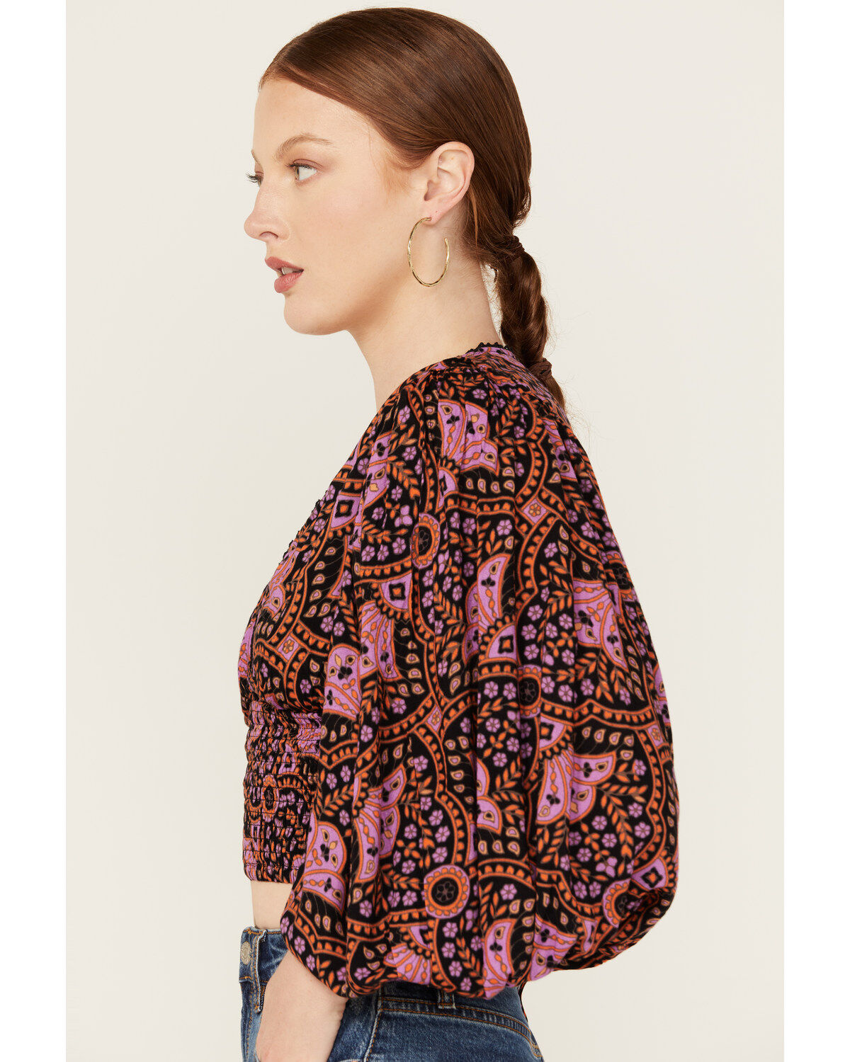 Jen's Pirate Booty Women's Rosalie Long Sleeve Print Top