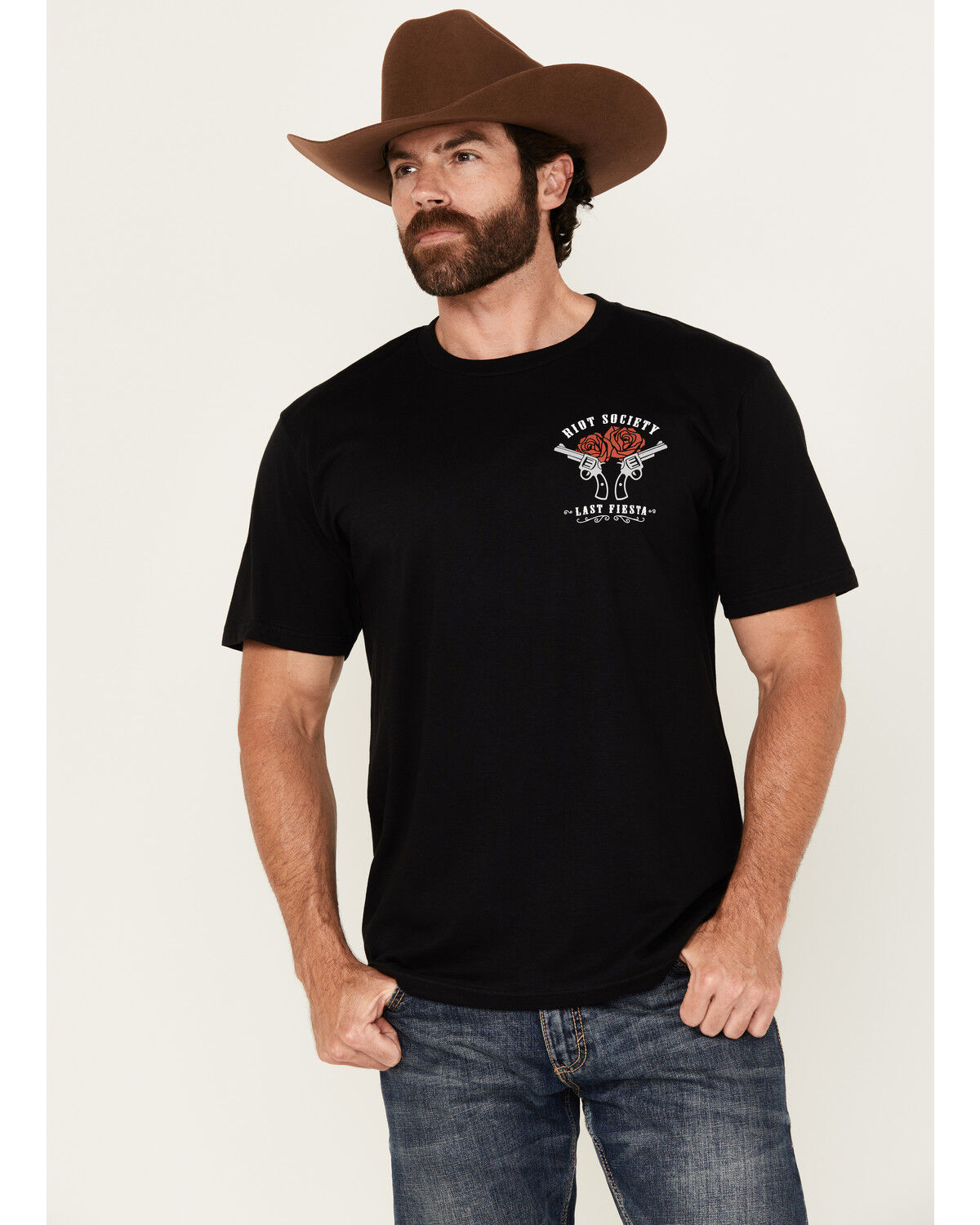 Riot Society Men's Boot Barn Exclusive Fiesta Cowgirl Short Sleeve Graphic T-Shirt