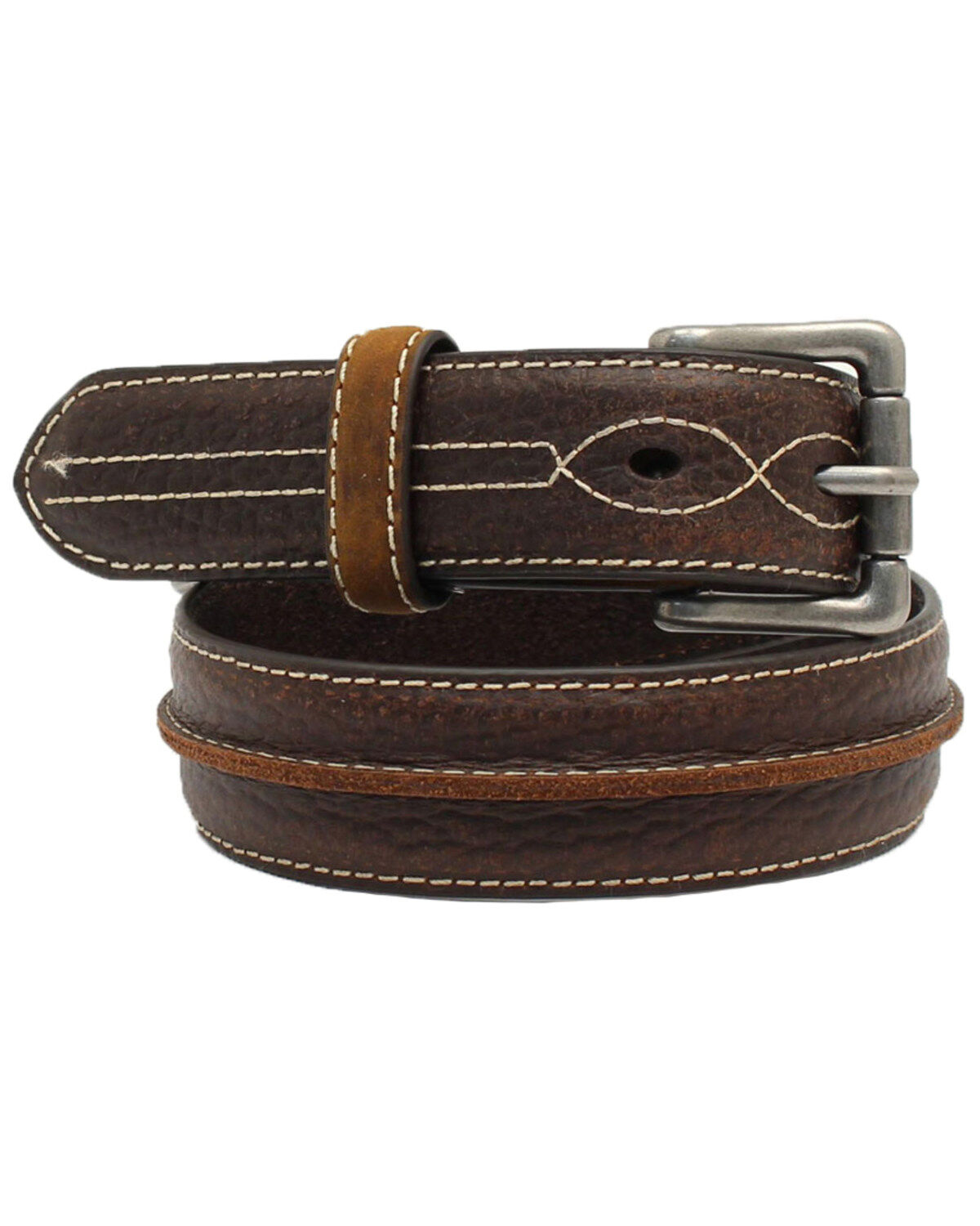3D Boys' Center Bump Tube Western Belt