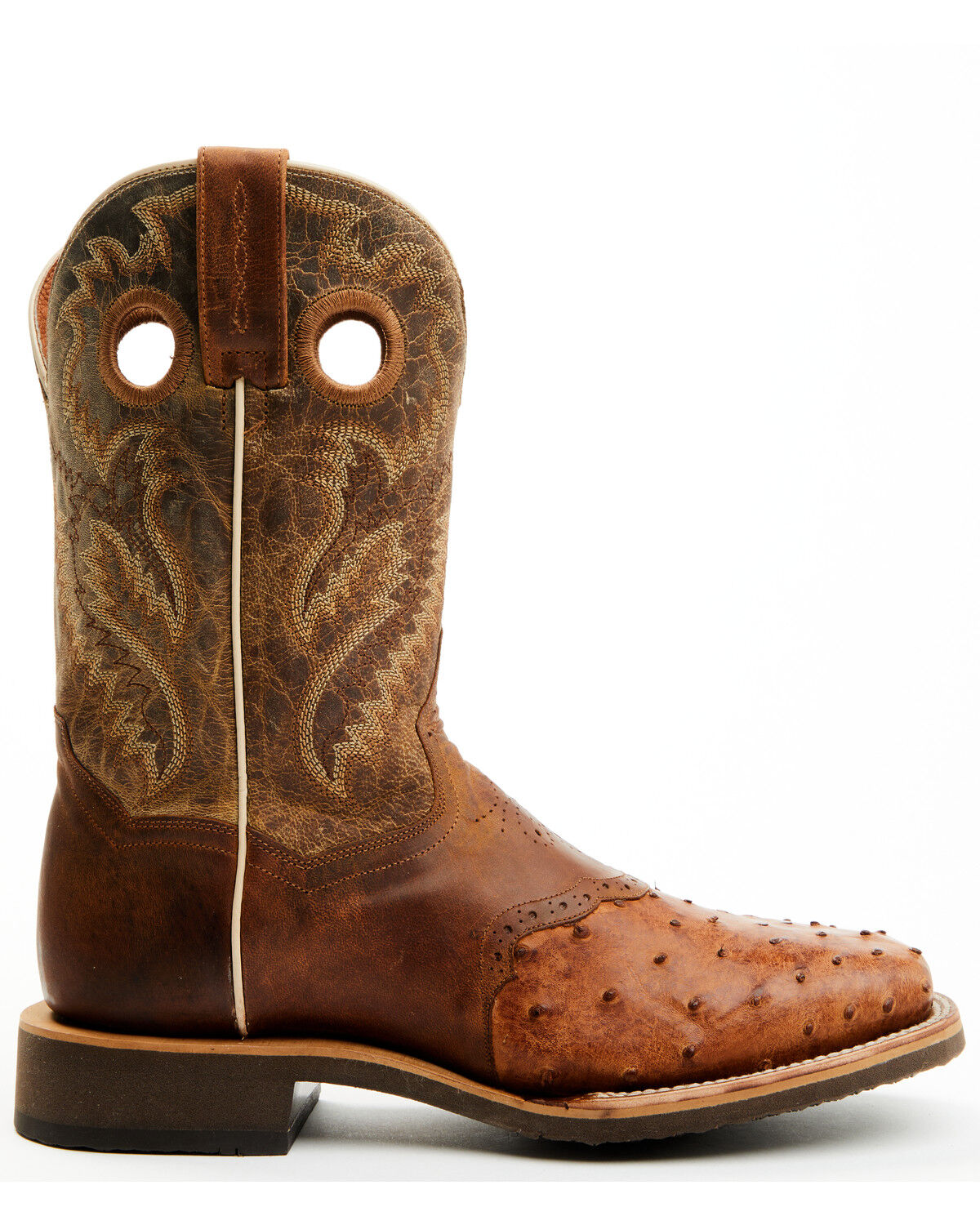 Dan Post Men's Exotic Full Quill Ostrich Western Boots - Broad Square Toe