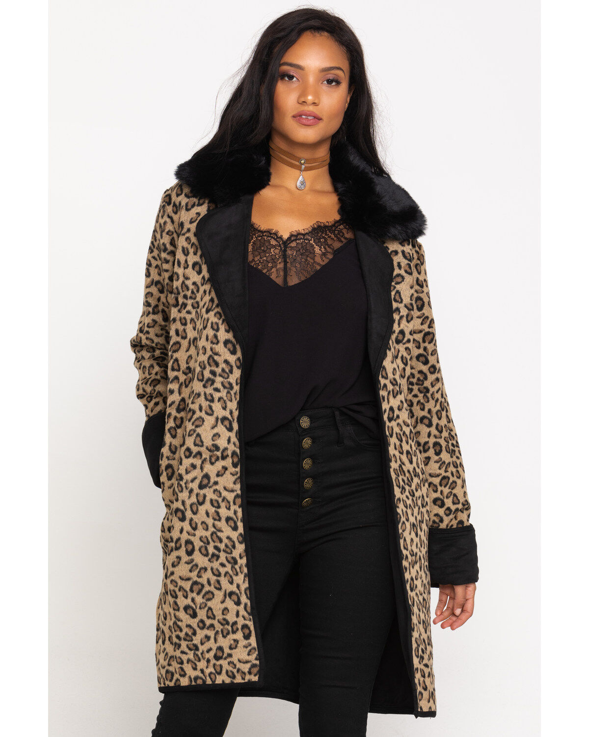 Double D Ranch Women's Leopard Cactus Cat Jacket