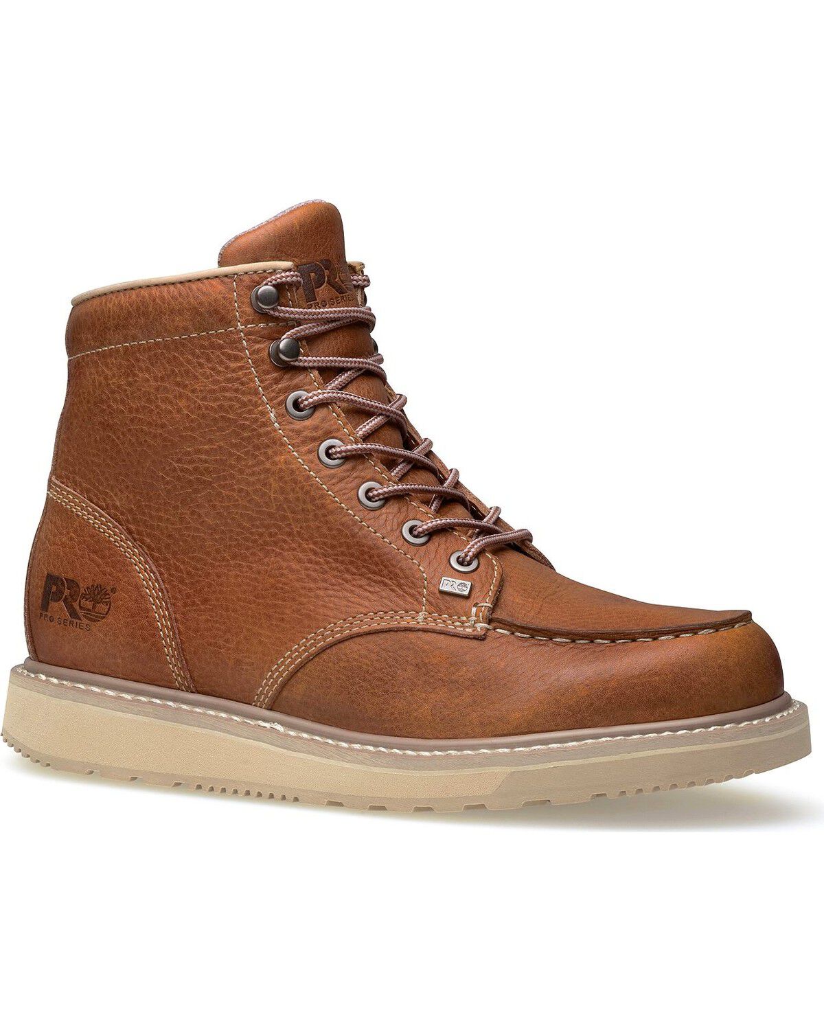 Timberland PRO Barstow 6" Lace-Up Wedge Moc Work Boots - Soft Toe