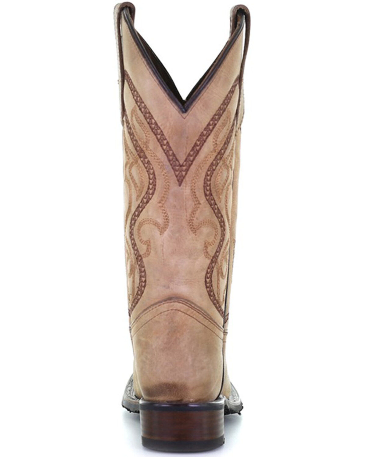 Circle G Women's Saddle Embroidered Leather Western Boot - Broad Square Toe
