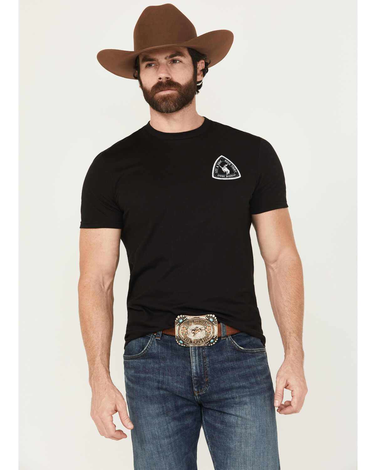 Cowboy Hardware Men's Get A Grip Short Sleeve Graphic T-Shirt