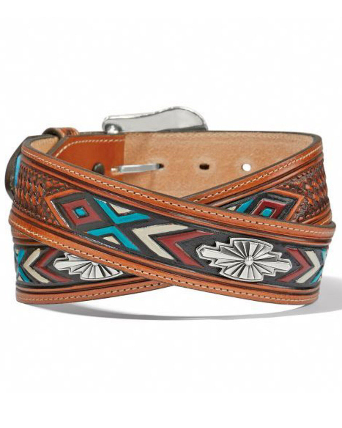 Justin Men's Sierra Sunrise Leather Belt