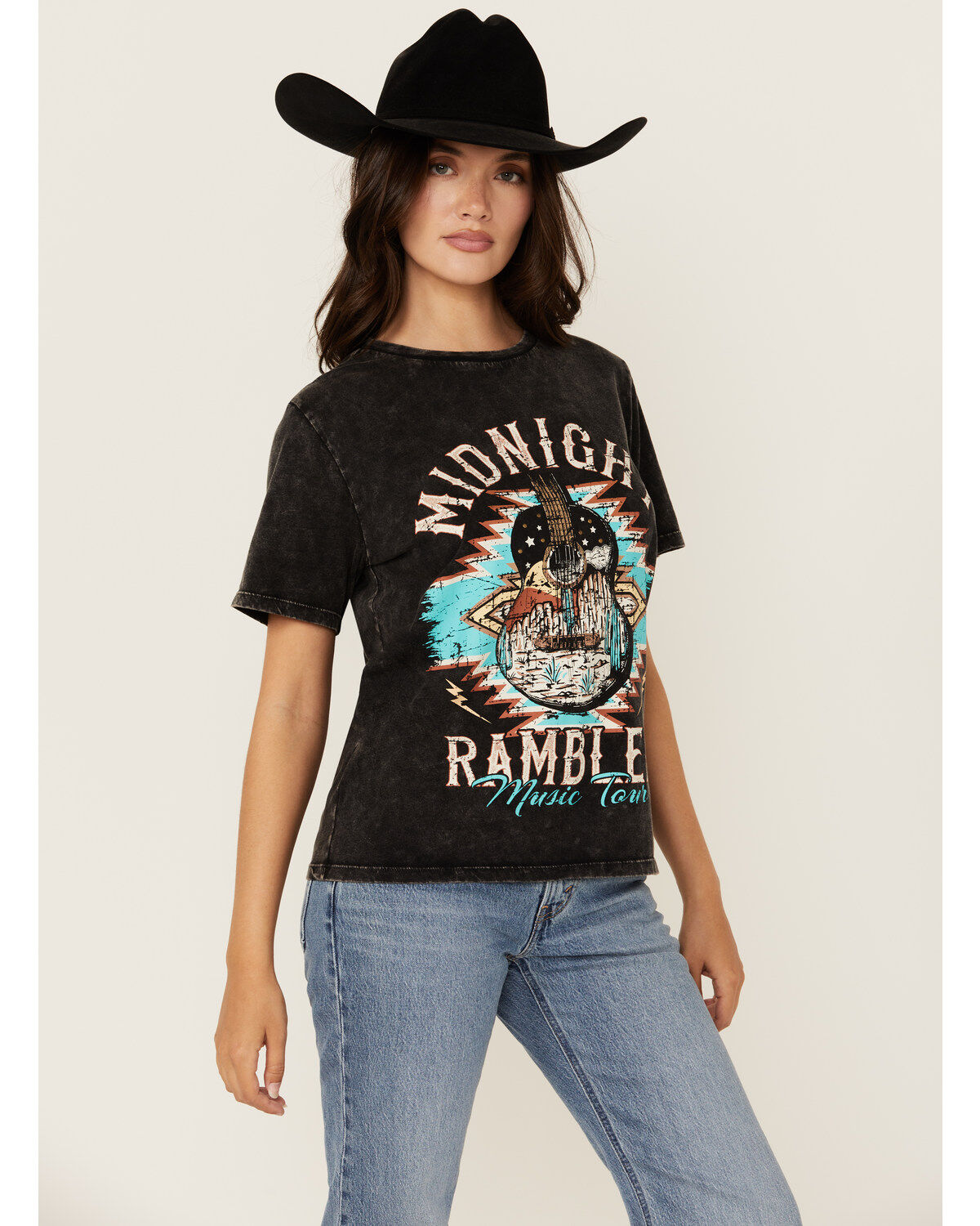 Rock & Roll Denim Women's Midnight Short Sleeve Graphic Tee