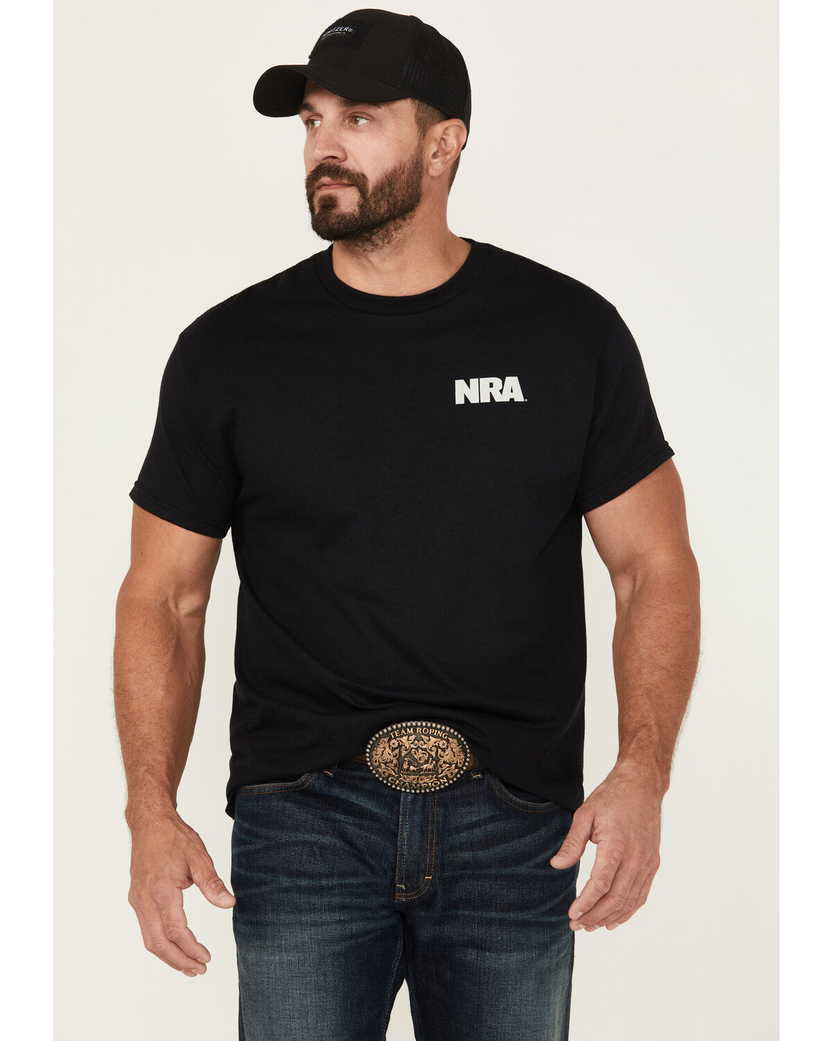 Buckwear Men's NRA Badge Short Sleeve Graphic T-Shirt