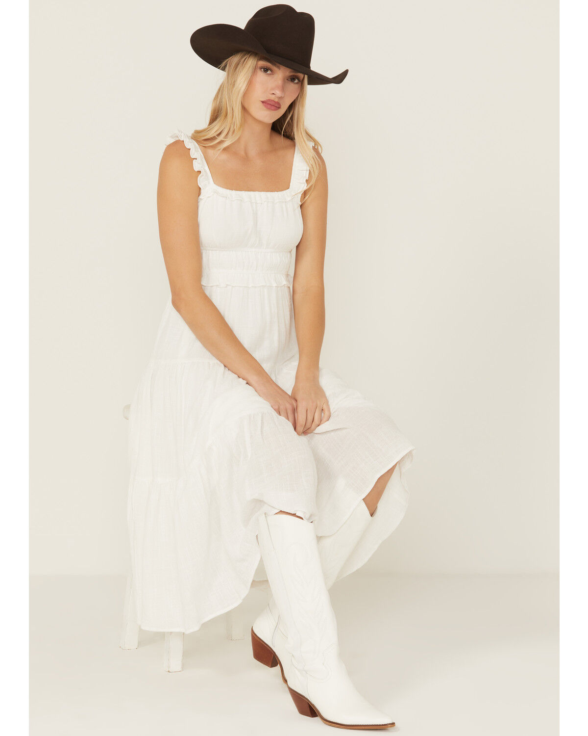 Yura Women's Solid Sleeveless Midi Dress