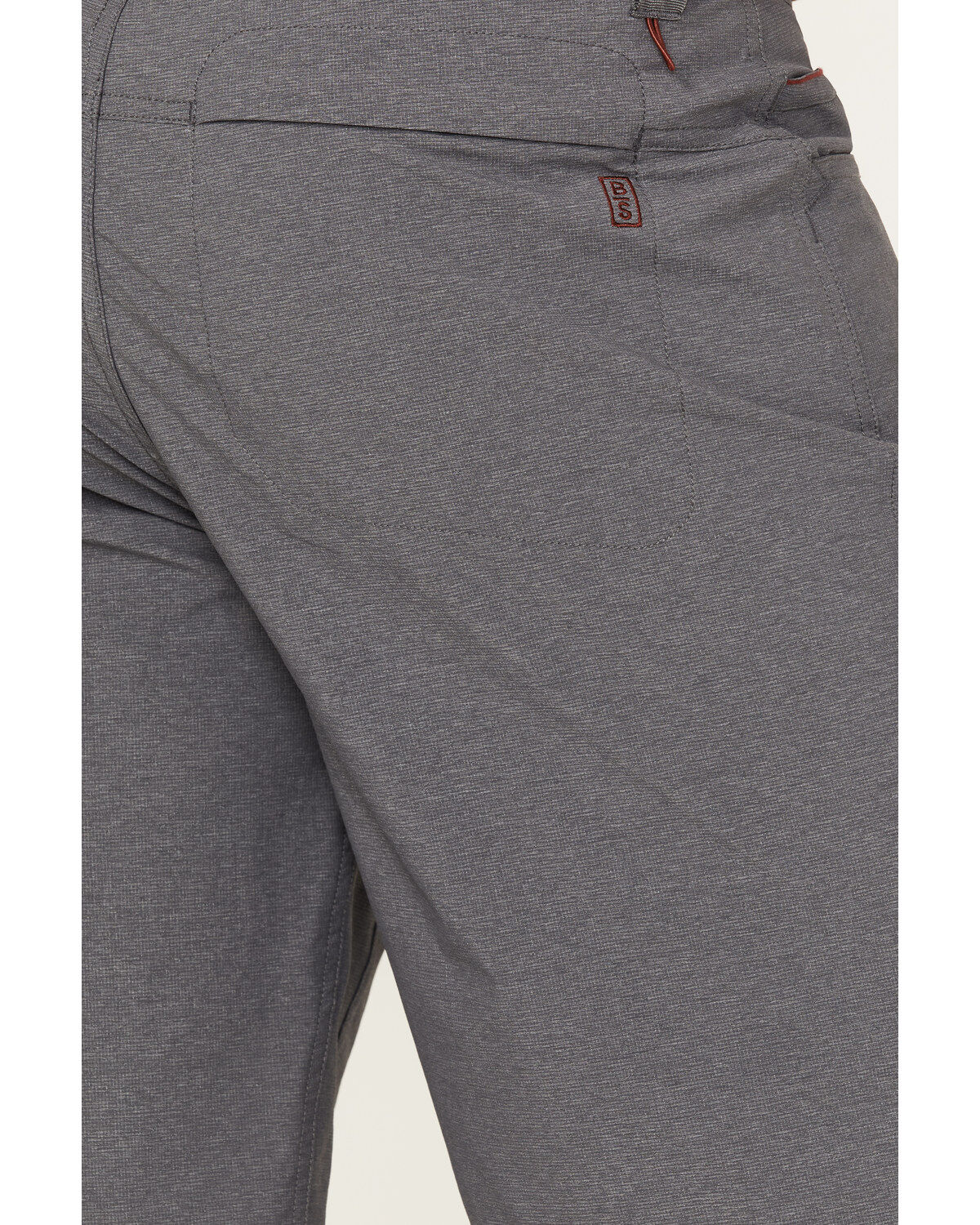 Brothers and Sons Men's Stretch Ripstop Charcoal Slim Straight Cargo Shorts