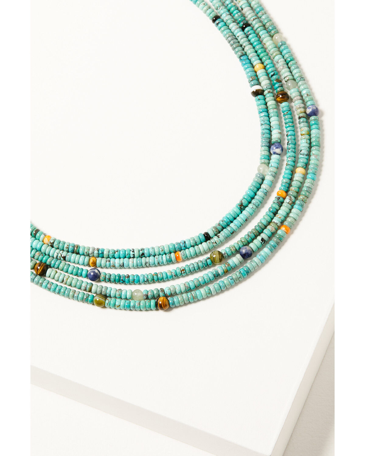 Paige Wallace Women's Spiny Oyster and Turquoise Rondelle Layered Necklace